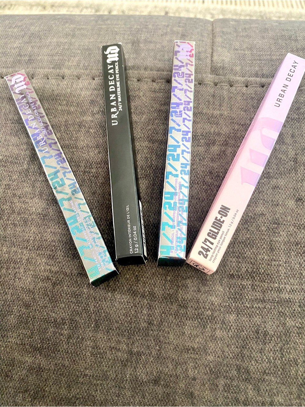 4 x NIB UD Urban Decay 24/7 Glide-On Eye Pencil Vice, Smoke, Legend, Zero